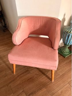 World Market Rose Pink Tyley Upholstered Chair