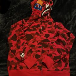 Bape hoodie medium fits small also