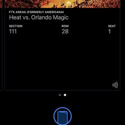 Miami Heat Va Orlando Magic Tickets For Tonight $130 For Two Sec 111 Row 15 Seats 1,2 