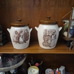 Vintage Retro Ceramic Canister Set (2)