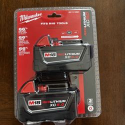 Milwaukee M18 XC 5.0 Battery 2-Pack – Brand New Sealed