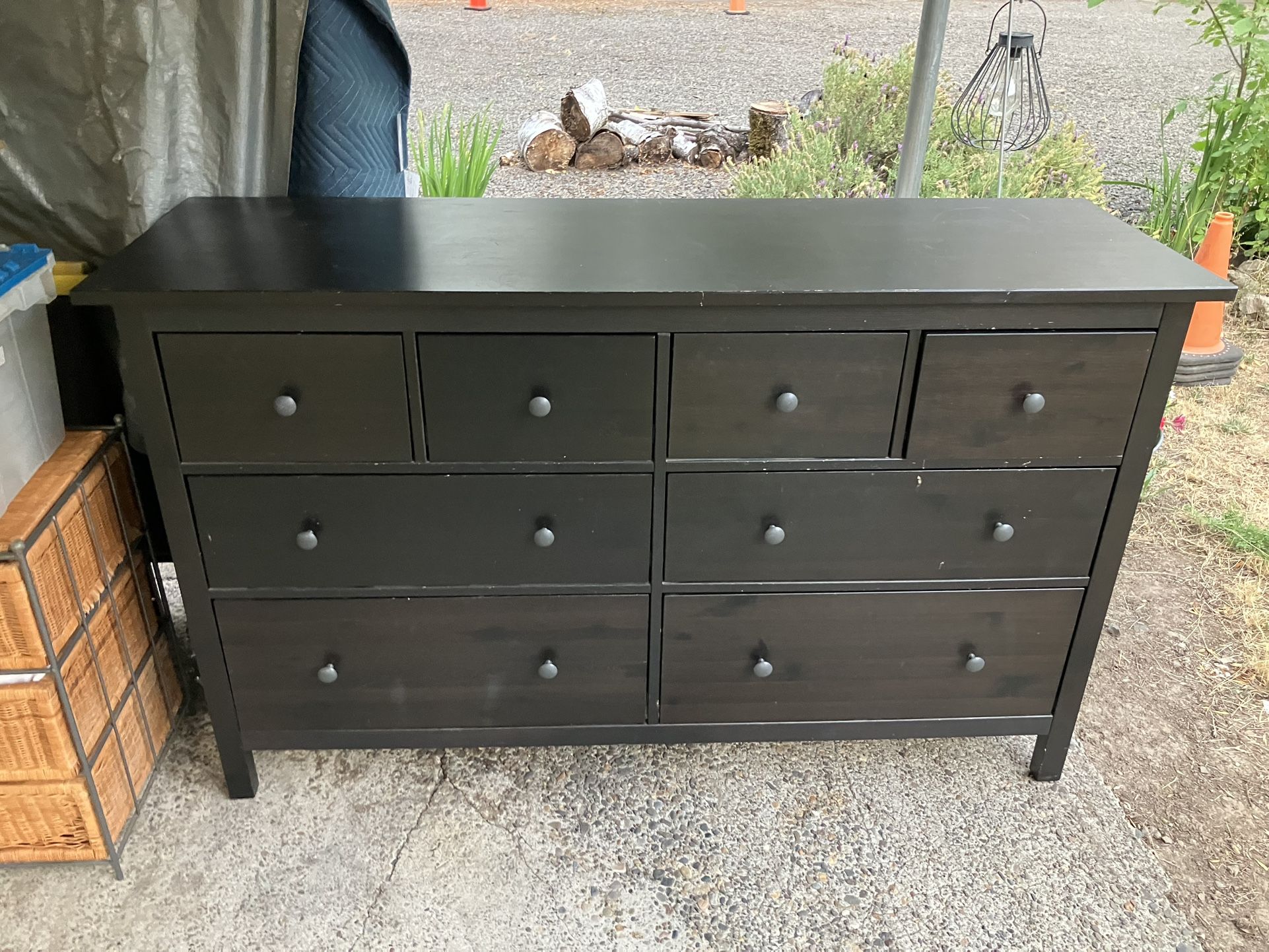 Black IKEA Hemnes Dresser
