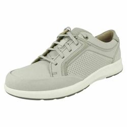 MENS CLARKS LEATHER UNSTRUCTURED LACE UP TRAINERS SHOES SIZE UN TRAIL FORM 8.5 M