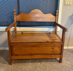 Rustic/Mexican Pine Entryway Storage Bench m