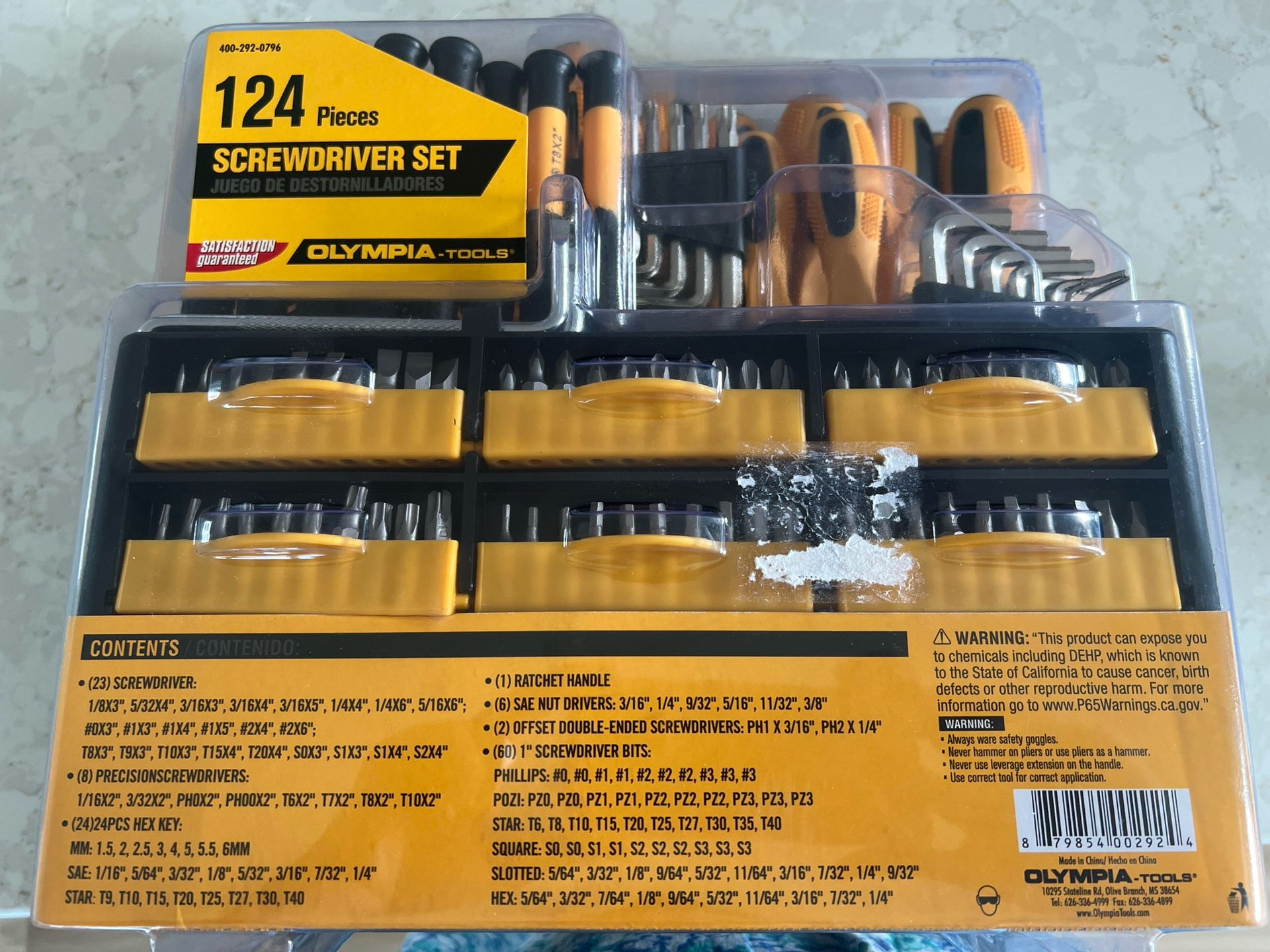 Olympia 124 Pieces Screwdriver Set