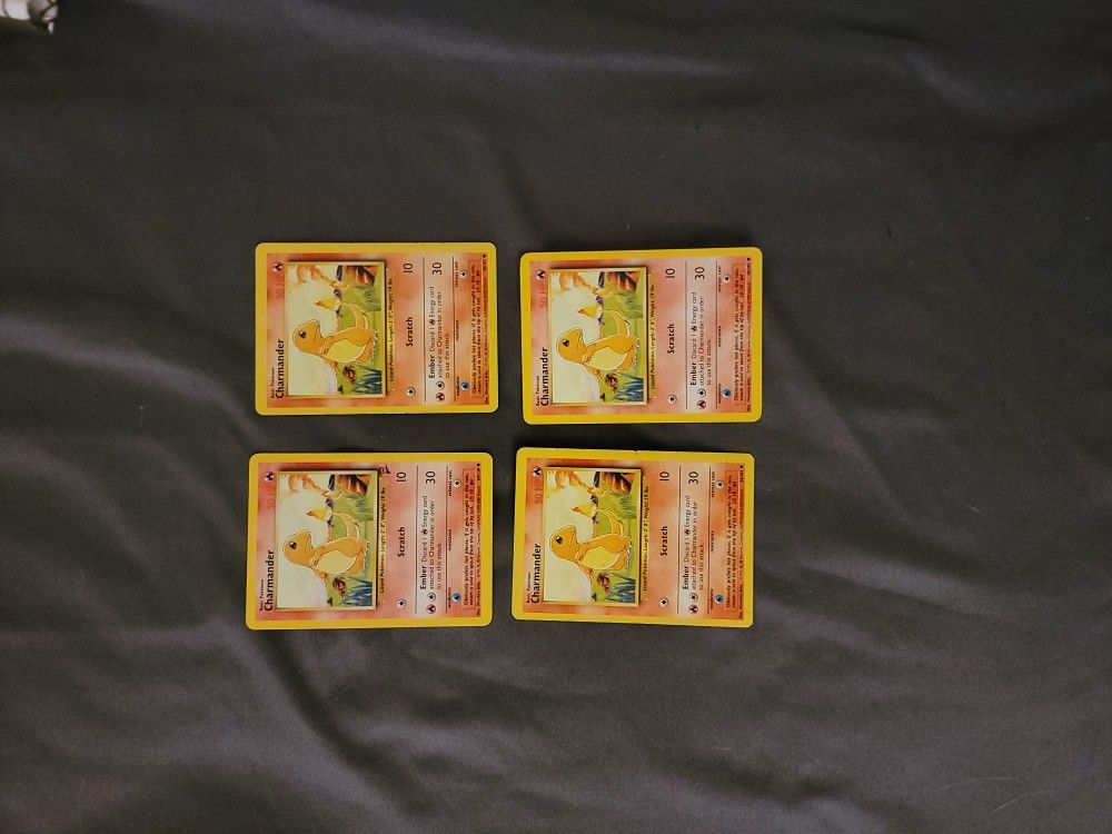 Lot Of 4 Base Set 1&2 Charmander