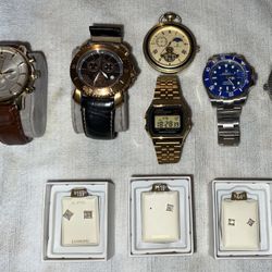 Watches and earrings