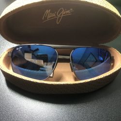 New Maui Jim sunglasses with case and cloth. Never worn, and they never go on sale!