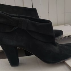 Kate Spade Black Suede Heels Booties 10M