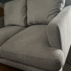 Gray Modern Love Seat Couch 