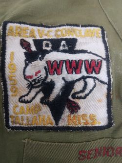 Rare Vintage Shirt 1950's Conclave Boy Scout Patches