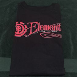 Element Skateboards Short Sleeve T Shirt Black Size Large