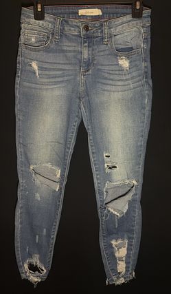 Cello Jeans Distressed Skinny Jeans – Light Wash