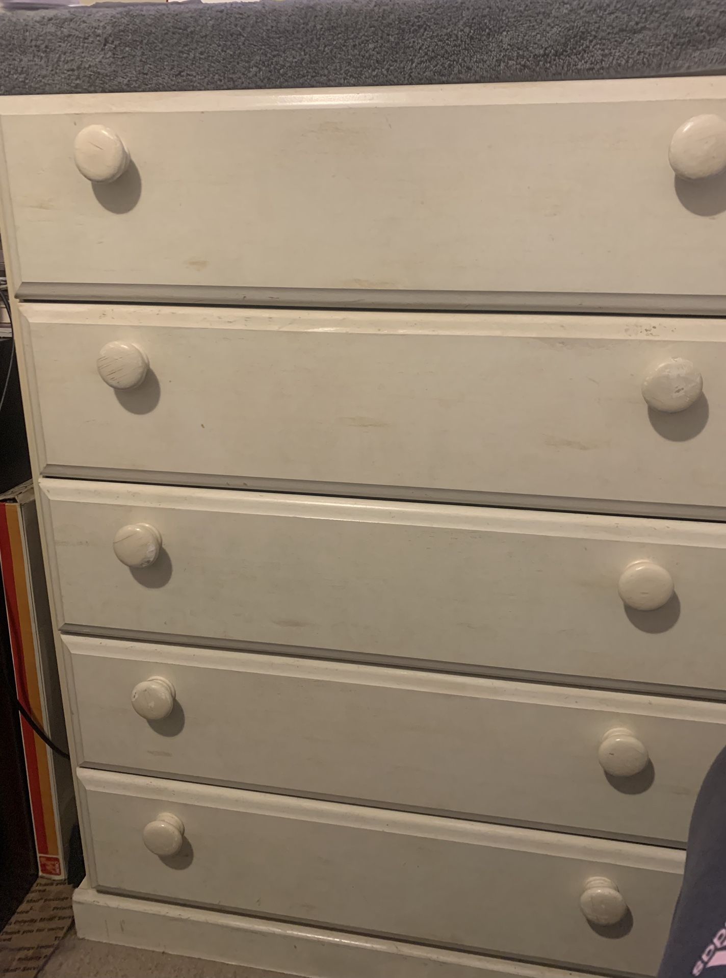 Brown Sectional Sofa With Ottoman /King Size Bed With two Chest.