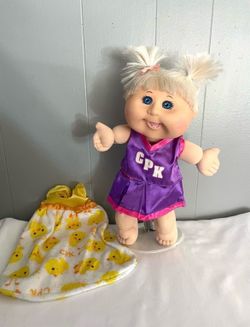 2012 Cabbage Patch Kids Baby Doll 12" Blonde Hair Blue Eyes Jakks
