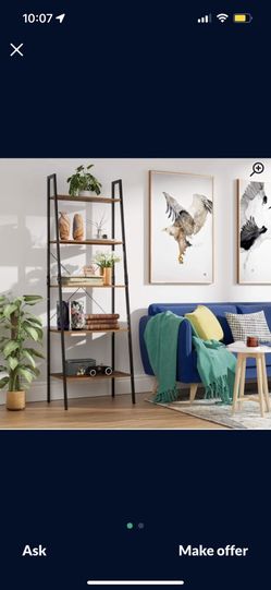 Rustic Brown/Iron Bookcase