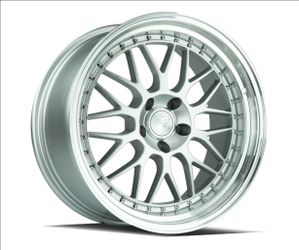 19x8.5 / 19x9.5 5x120 Aodhan AH02 Silver Machined Lip Wheels