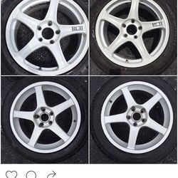 Advan racing and Kei office staggered jdm wheels and tires