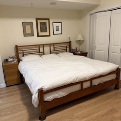 Dual Adjustable King Bed Set - Hardwood Frame + Glideaway ComfortBase + Both Remotes