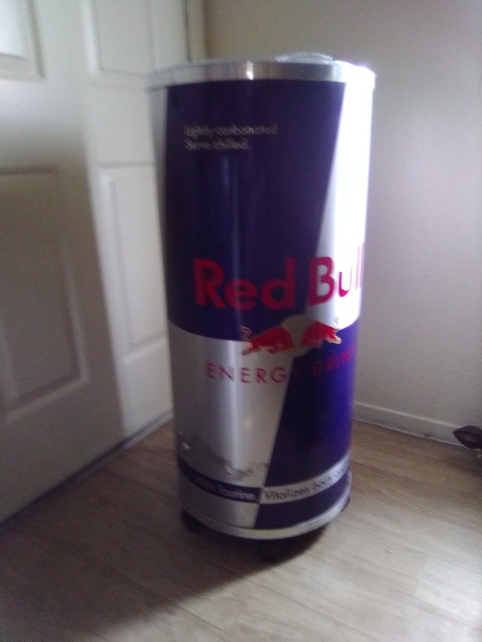 Redbull stand up cooler