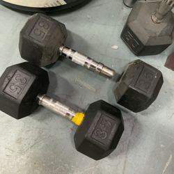 Damaged Rubber Dumbbells 50 Cent Per Pound 35 $17.50, 50 $25