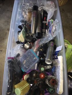 Beauty stuff in big containers
