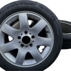 OEM BMW E46 Rims & Tires - 205/55 ZR16 - 80% Tread - Ready to Drive 