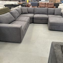 Storage Gray Sectional 