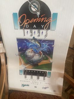 Marlins Fans - Inaugural  Authentic Poster- Perfect New Cond- COA 