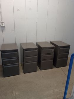 Solid metal file cabinet letter size with key