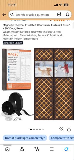 Magzo Magnetic Thermal Insulated door curtain