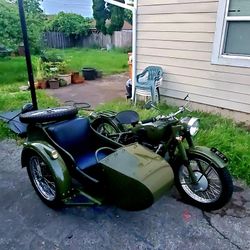 1957 Chang Jing Cj-750 Military Sidecar Motorcycle 
