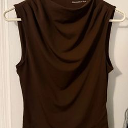Abercrombie And Fitch Cowl Neck Sleeveless Top