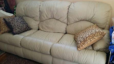 NEW SLEEPER Leather SOFA offwhite