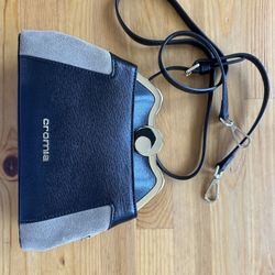 Cromia Stylish Black and Tan Crossbody Bag