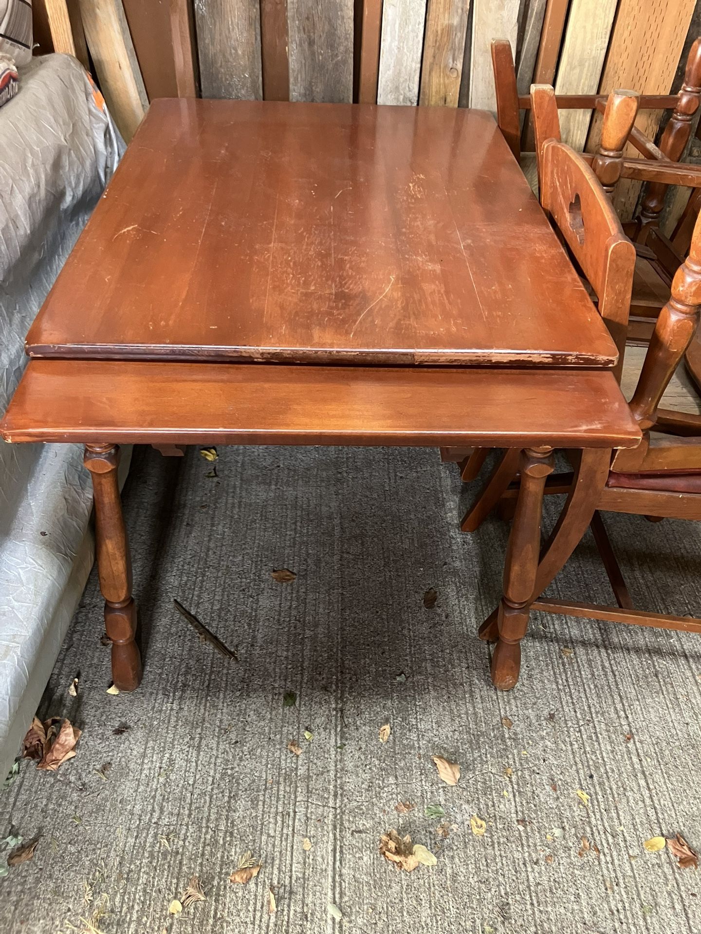 Antique Table and 4 Chairs