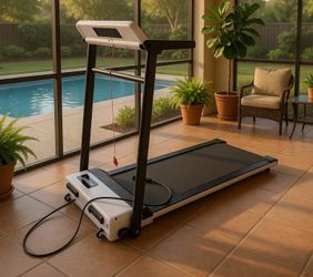 Small Portable Electric Walking Treadmill! Belt slips a little if walking too fast otherwise Works great!