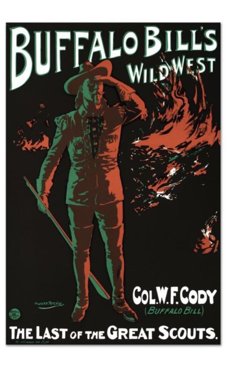 Vintage Buffalo Bill´s Wild West Poster Fine Art...