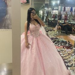 Pink Sparkly Quinceañera dress 