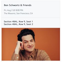 2 Tickets To Ben Schwartz Tonight!