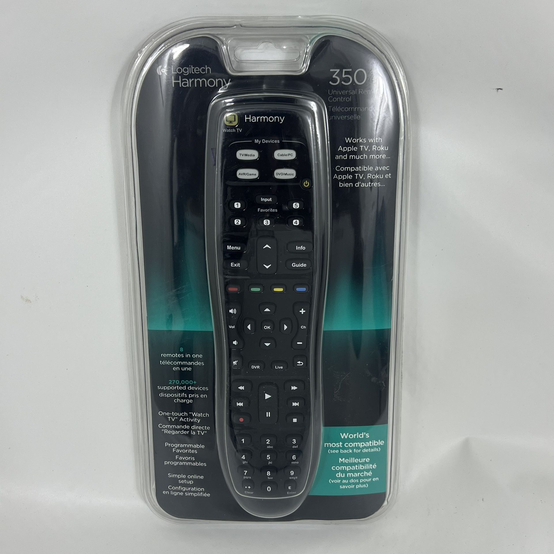 Logitech Harmony 350 Universal Remote Control up to 8 Devices  New Sealed