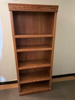 Brown Wood Bookshelf Bookcase