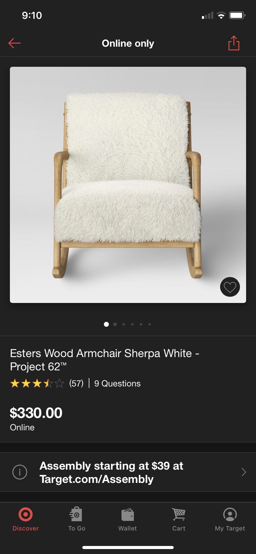 Target Esters Wood Rocking Chair With White Sherpa for Sale in Cypress CA OfferUp