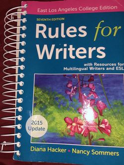 Rules for writers by Diana Hacker and Nancy Sommers East Los Ángeles College Seventh Edition