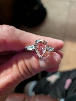 Tourmaline/crystal ring