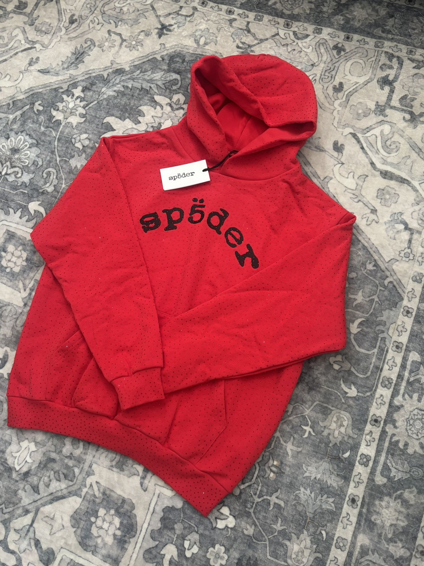 Red Vvs Sp5der Hoodie Size M