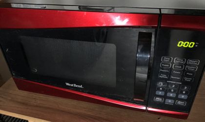 West Bend Microwave With Solid Wood Stand