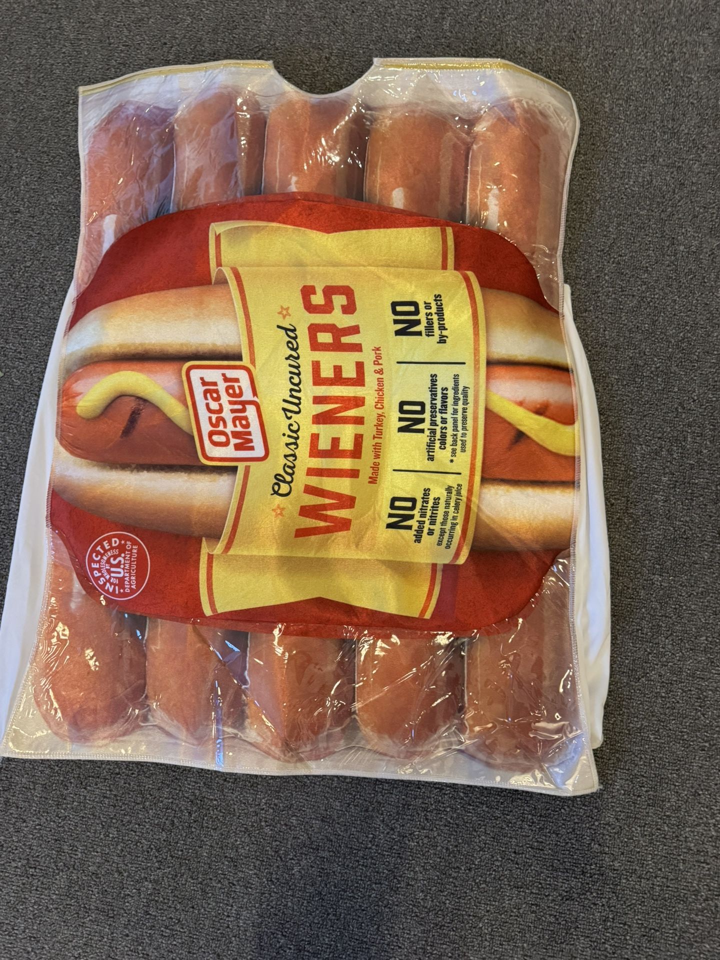 Hot dog package costume