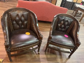 One Of A Kind Leather Chairs