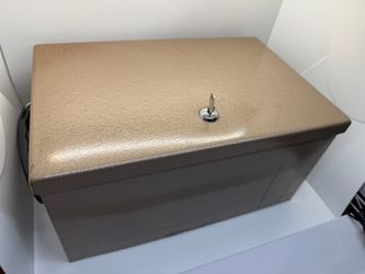 Vintage Rockaway Metal Lock Box with Key